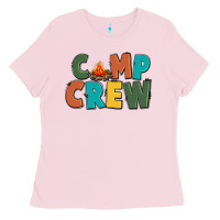 Bubblegum Pink camp crew Ladies Tee - CowGirlArtShop