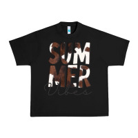 Black Summer Vibes Brown White Cowhide Urban Heavy Tee - CowCowDesign