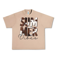 Burro Summer Vibes Brown White Cowhide Urban Heavy Tee - CowCowDesign