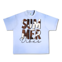 Grape Ice Summer Vibes Brown White Cowhide Urban Heavy Tee - CowCowDesign