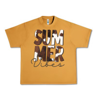Peanut Butter Summer Vibes Brown White Cowhide Urban Heavy Tee - CowCowDesign