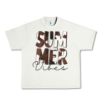 Pistachio Summer Vibes Brown White Cowhide Urban Heavy Tee - CowCowDesign