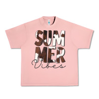 Salmon Summer Vibes Brown White Cowhide Urban Heavy Tee - CowCowDesign