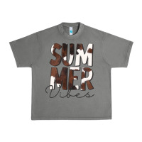 Tornado Summer Vibes Brown White Cowhide Urban Heavy Tee - CowCowDesign