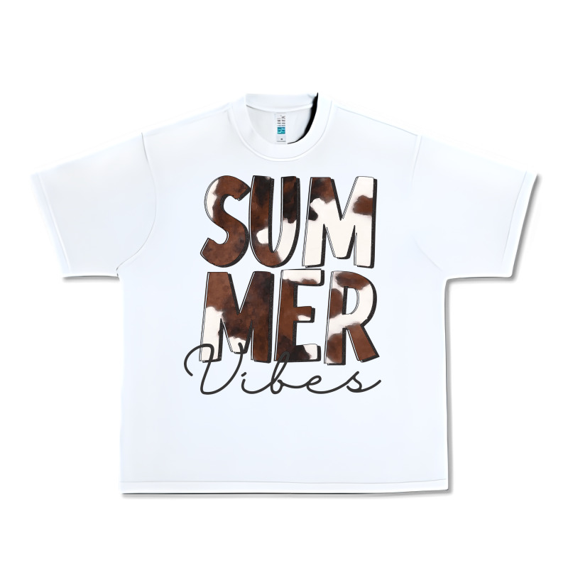 Summer Vibes Brown White Cowhide Urban Heavy Tee by CowCowDesign | Teevron