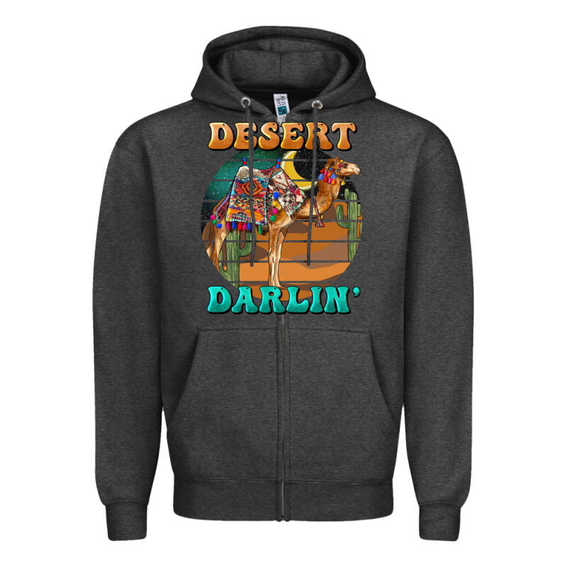 Desert Darling Camel Zipper Hoodie by BarkalooDesign | Teevron