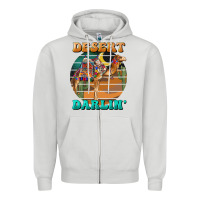 Dove Grey desert darling camel Zipper Hoodie - BarkalooDesign