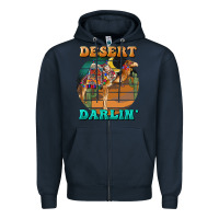 Navy desert darling camel Zipper Hoodie - BarkalooDesign