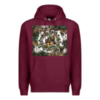Burgundy natures circle of life Premium Hoodie - CowhideDigitalArt