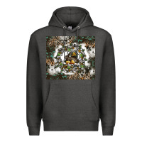 Charcoal Heather natures circle of life Premium Hoodie - CowhideDigitalArt
