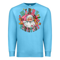 Ocean Blue merry christmas santa Premium Sweatshirt - AdoDesignShop