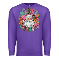 Purple merry christmas santa Premium Sweatshirt - AdoDesignShop