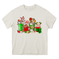 Cream Christmas coffee cup Heavy Core Tee - NancyCooperArtShop