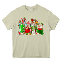 Mossy Christmas coffee cup Heavy Core Tee - NancyCooperArtShop