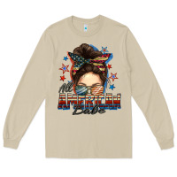 Mushroom american babe messy bun Long Sleeve Tee - FaDigitalArtStudio