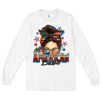 White american babe messy bun Long Sleeve Tee - FaDigitalArtStudio