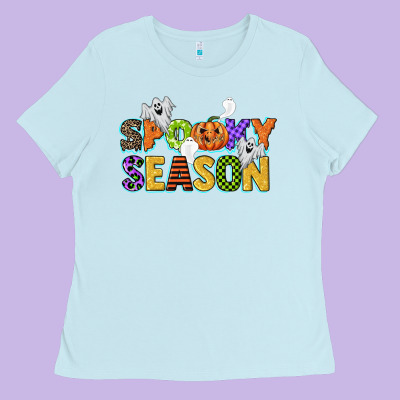 Spooky Season Ladies Tee Designed By Cowgirlartshop