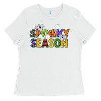 White spooky season Ladies Tee - CowGirlArtShop