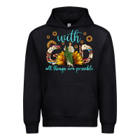 Black with god all things are possible matthew 19 26 Urban Hoodie - JahusDesignShop