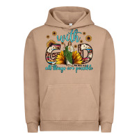 Pigment Burro with god all things are possible matthew 19 26 Urban Hoodie - JahusDesignShop