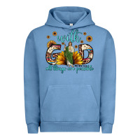 Pigment Pebble Blue with god all things are possible matthew 19 26 Urban Hoodie - JahusDesignShop
