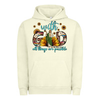 Pigment Pistachio with god all things are possible matthew 19 26 Urban Hoodie - JahusDesignShop