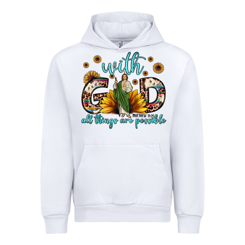 With God All Things Are Possible Matthew 19 26 Urban Hoodie by JahusDesignShop | Teevron
