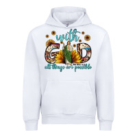 White with god all things are possible matthew 19 26 Urban Hoodie - JahusDesignShop