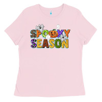 Bubblegum Pink spooky season Ladies Tee - CowGirlArtShop