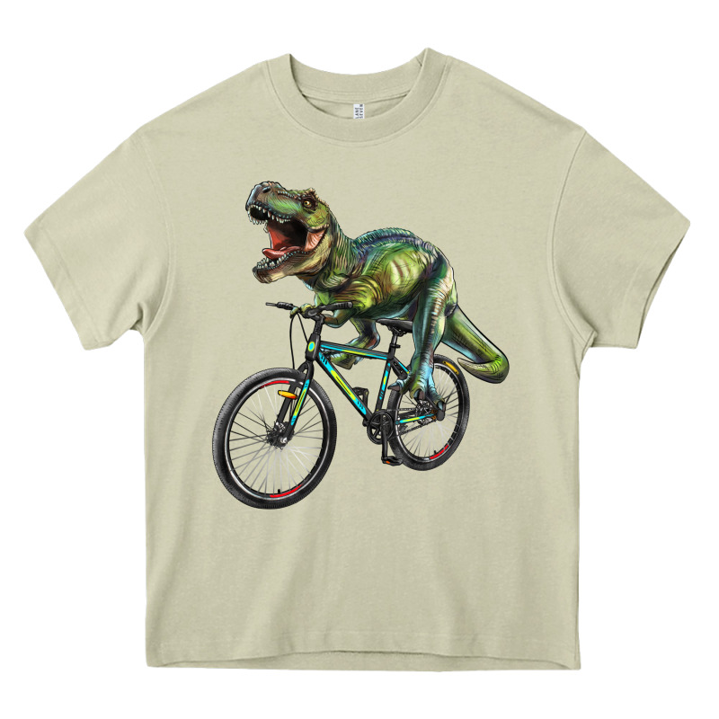 T Rex Dinosaur Riding Dinosaur Heavy Core Tee by RanaPortraitStore | Teevron