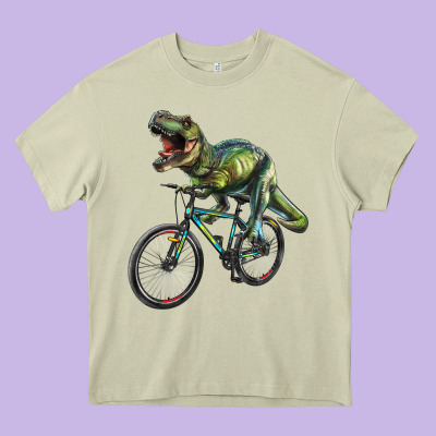 T Rex Dinosaur Riding Dinosaur Heavy Core Tee Designed By Ranaportraitstore