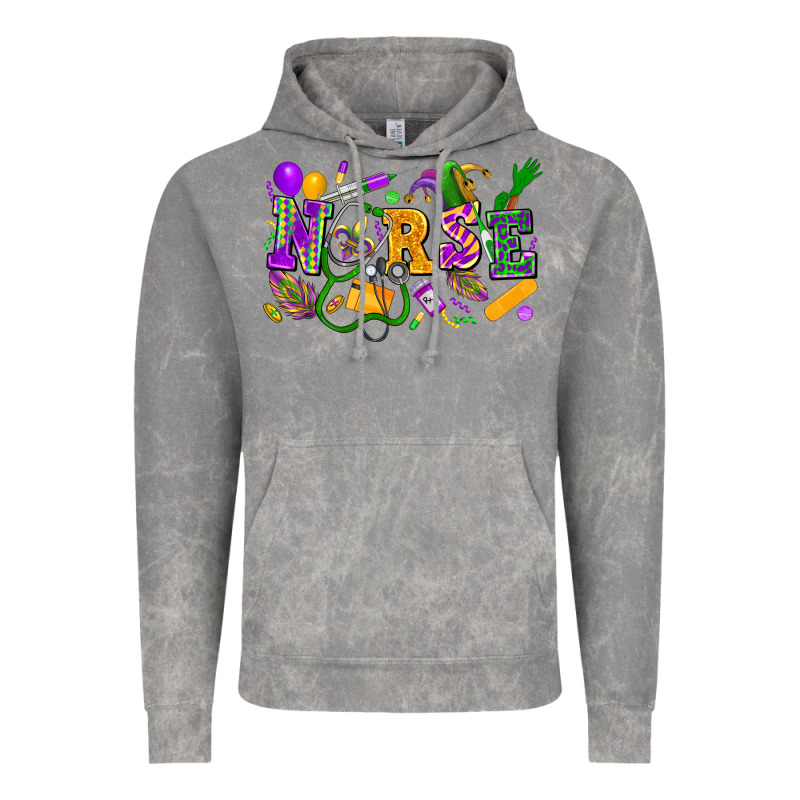 Nurse Mardi Gras Vintage Hoodie by FaDigitalArtStudio | Teevron