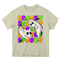 Mossy Spooky with Ghost Cats Heavy Core Tee - texasbilliewilder