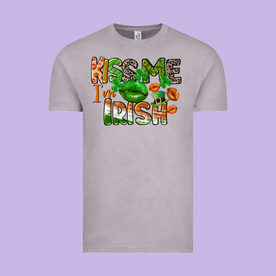 Kiss Me I Am Irish St. Patrick's Day Vintage Tee Designed By Cowgirlartshop
