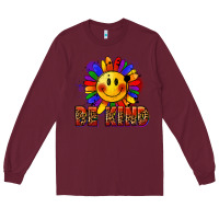 Burgundy Be kind pride Long Sleeve Tee - FaDigitalArtStudio