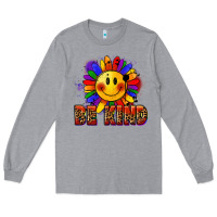 Heather Grey Be kind pride Long Sleeve Tee - FaDigitalArtStudio