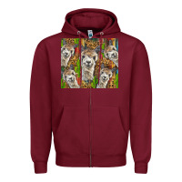Burgundy alpaca Zipper Hoodie - BarkalooDesign