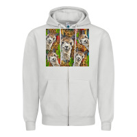 Dove Grey alpaca Zipper Hoodie - BarkalooDesign