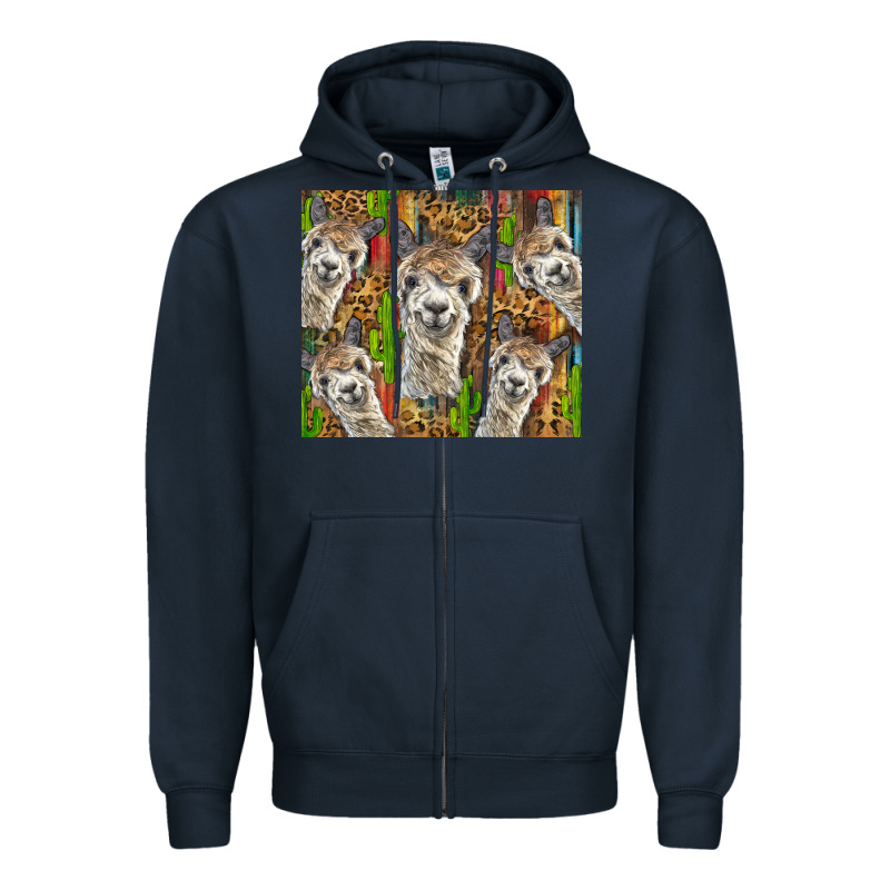 Alpaca Zipper Hoodie by BarkalooDesign | Teevron
