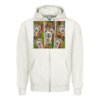 Oatmeal Heather alpaca Zipper Hoodie - BarkalooDesign