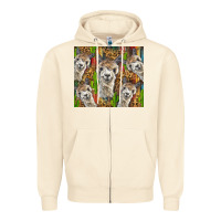 Sandshell alpaca Zipper Hoodie - BarkalooDesign
