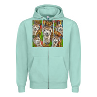 Seafoam alpaca Zipper Hoodie - BarkalooDesign