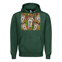 Sports Green alpaca Zipper Hoodie - BarkalooDesign