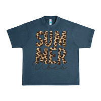 Midnight Navy summer vibes leopard Urban Heavy Tee - CowCowDesign