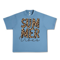 Pebble Blue summer vibes leopard Urban Heavy Tee - CowCowDesign