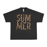 Pigment Black summer vibes leopard Urban Heavy Tee - CowCowDesign