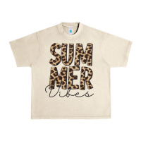 Sandshell summer vibes leopard Urban Heavy Tee - CowCowDesign