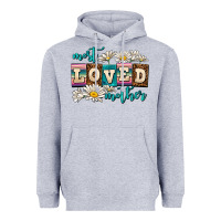 Heather Grey most loved mother Heavyweight Hoodie - AdoDesignShop