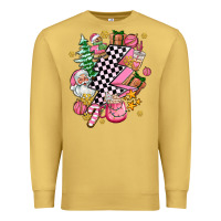 Antique Gold pink christmas lightning bolt Premium Sweatshirt - AdoDesignShop