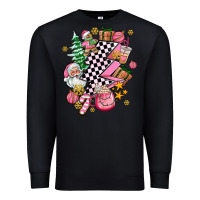 Black pink christmas lightning bolt Premium Sweatshirt - AdoDesignShop